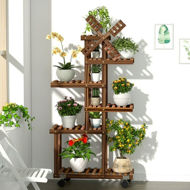 4X Plant Stand Flower Holder Pot Basket Balcony Garden Storage Rack Shelf